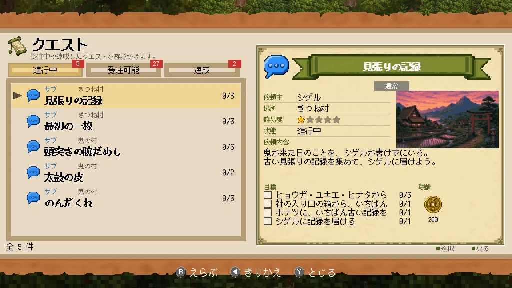 The Quest Log