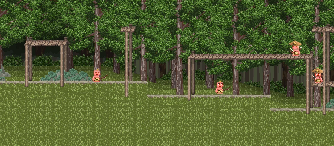 アカオニの森のゲーム画面
