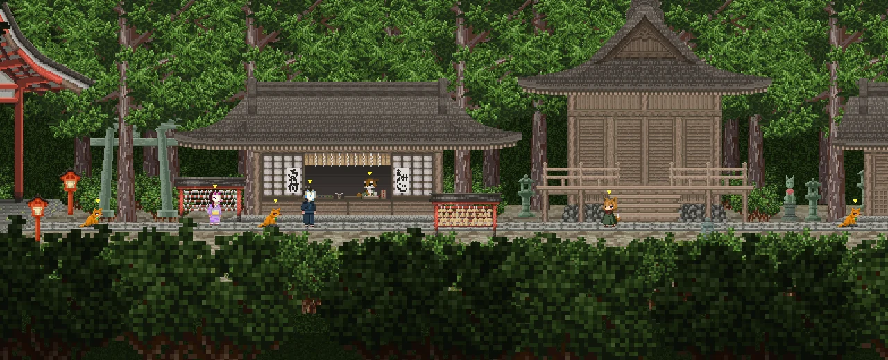 きつね村のゲーム画面