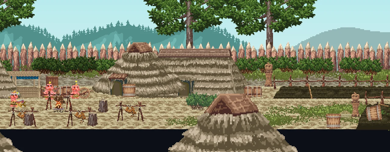 鬼の村のゲーム画面